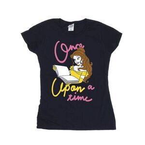 Beauty And The Beast Womens/Ladies Once Upon A Time Belle Cotton T-Shirt / Navy